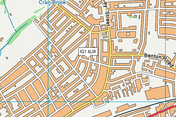 IG1 4LW map - OS VectorMap District (Ordnance Survey)