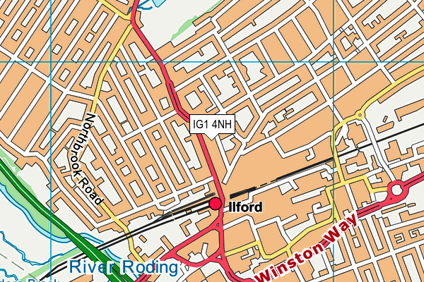IG1 4NH map - OS VectorMap District (Ordnance Survey)