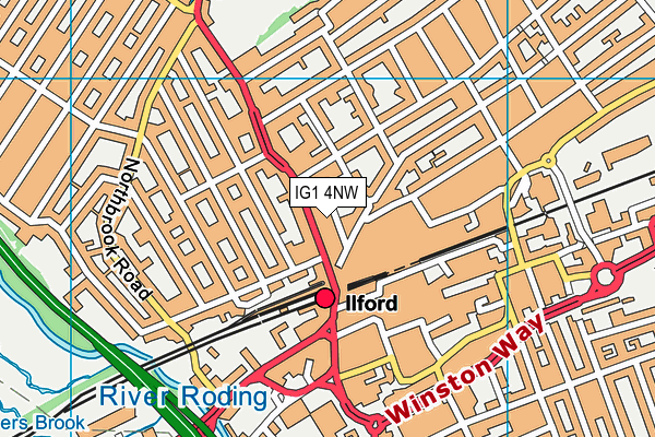 IG1 4NW map - OS VectorMap District (Ordnance Survey)