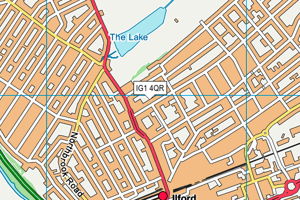 The Ursuline Prep School Ilford map (IG1 4QR) - OS VectorMap District (Ordnance Survey)