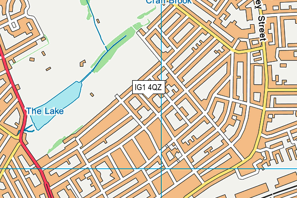 IG1 4QZ map - OS VectorMap District (Ordnance Survey)