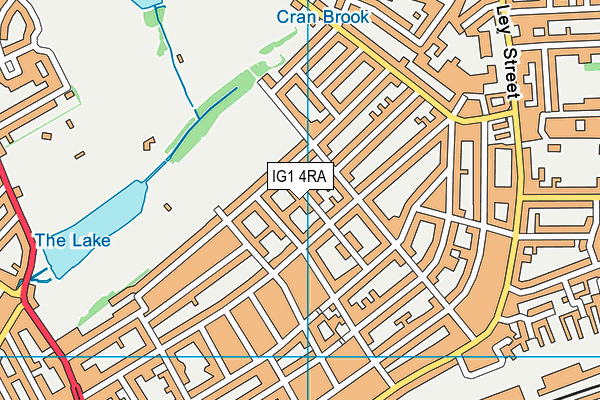 IG1 4RA map - OS VectorMap District (Ordnance Survey)