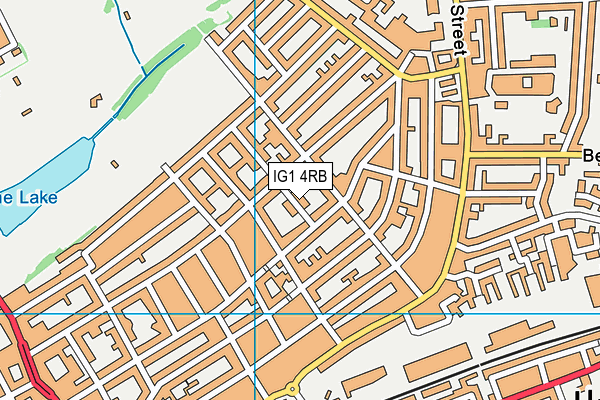 IG1 4RB map - OS VectorMap District (Ordnance Survey)