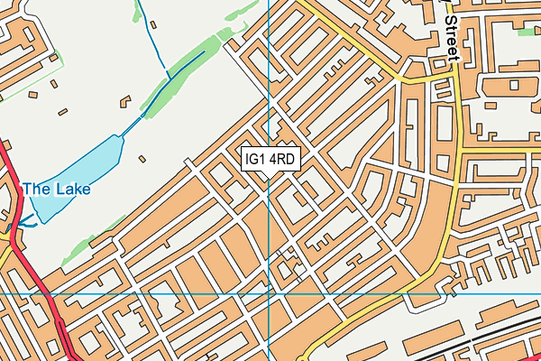 IG1 4RD map - OS VectorMap District (Ordnance Survey)
