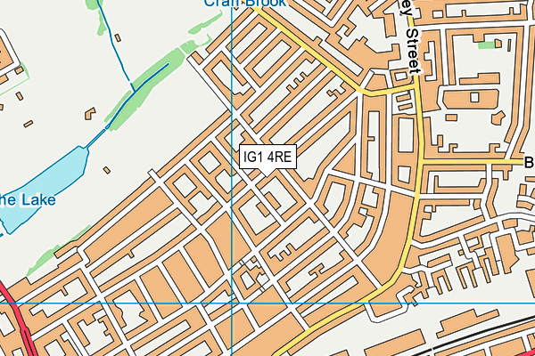 IG1 4RE map - OS VectorMap District (Ordnance Survey)