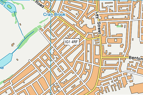 IG1 4RF map - OS VectorMap District (Ordnance Survey)