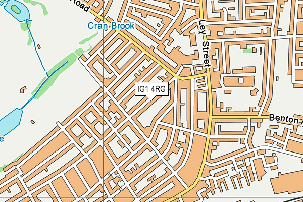 IG1 4RG map - OS VectorMap District (Ordnance Survey)