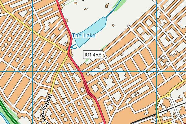 IG1 4RS map - OS VectorMap District (Ordnance Survey)