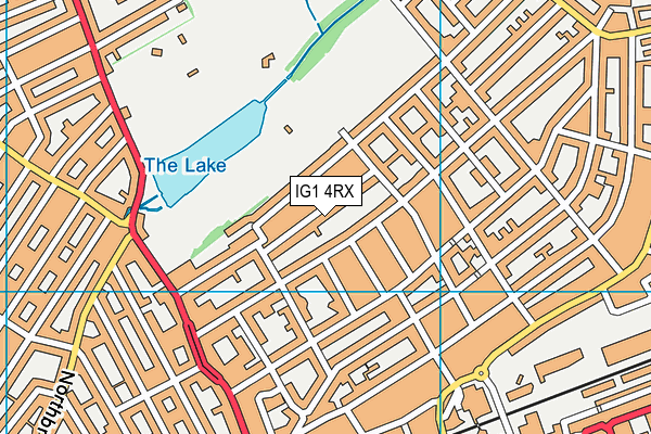 IG1 4RX map - OS VectorMap District (Ordnance Survey)