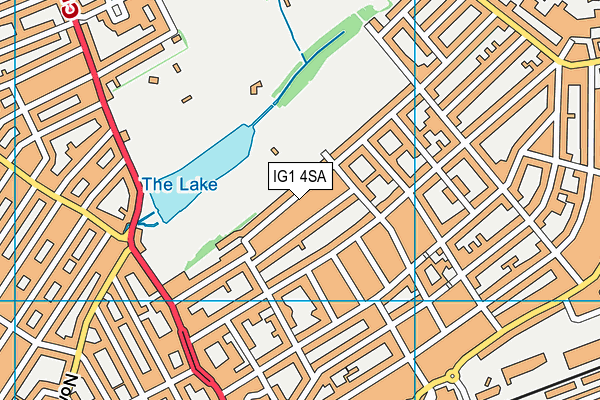 IG1 4SA map - OS VectorMap District (Ordnance Survey)