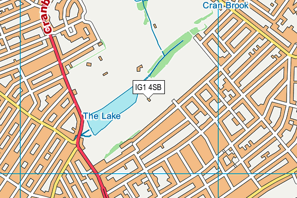 IG1 4SB map - OS VectorMap District (Ordnance Survey)