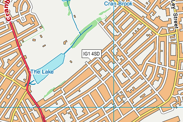 IG1 4SD map - OS VectorMap District (Ordnance Survey)