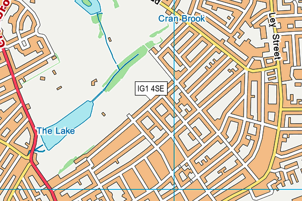 IG1 4SE map - OS VectorMap District (Ordnance Survey)