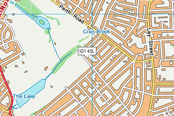 IG1 4SL map - OS VectorMap District (Ordnance Survey)