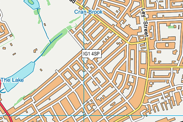 IG1 4SP map - OS VectorMap District (Ordnance Survey)