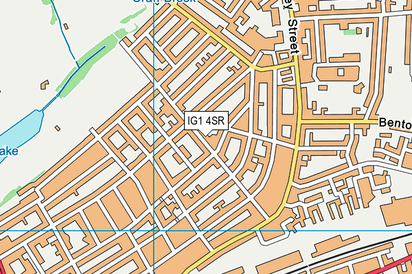 IG1 4SR map - OS VectorMap District (Ordnance Survey)