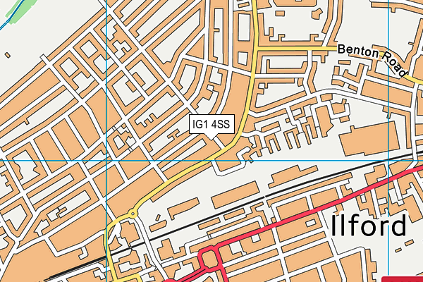 IG1 4SS map - OS VectorMap District (Ordnance Survey)