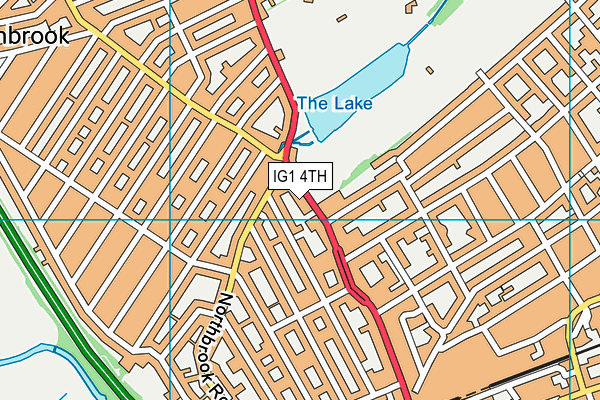 IG1 4TH map - OS VectorMap District (Ordnance Survey)