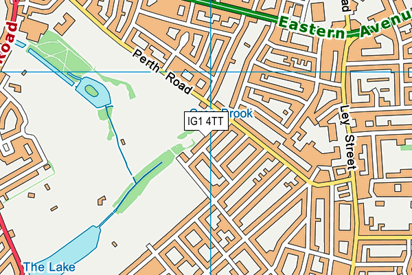 IG1 4TT map - OS VectorMap District (Ordnance Survey)