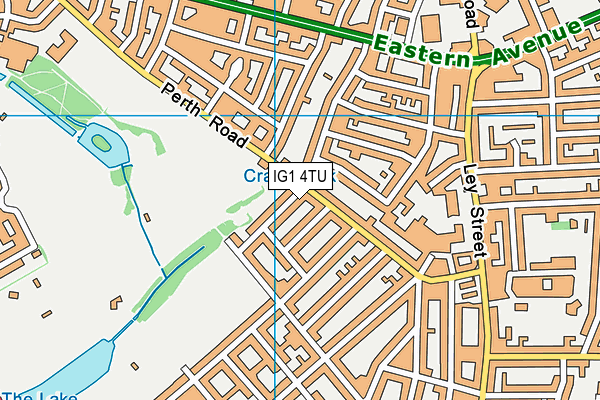 IG1 4TU map - OS VectorMap District (Ordnance Survey)