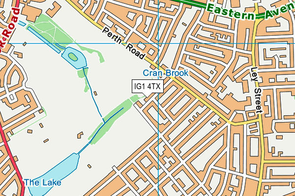 IG1 4TX map - OS VectorMap District (Ordnance Survey)