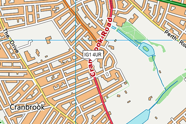 IG1 4UR map - OS VectorMap District (Ordnance Survey)