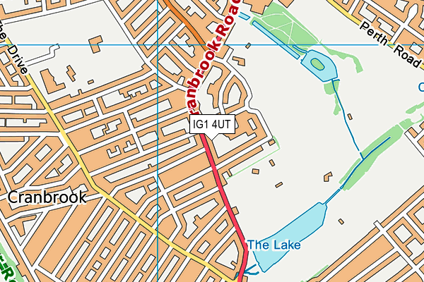 IG1 4UT map - OS VectorMap District (Ordnance Survey)