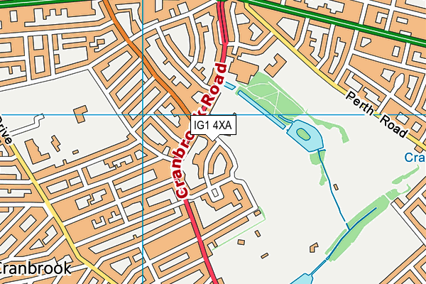Valentines Park map (IG1 4XA) - OS VectorMap District (Ordnance Survey)