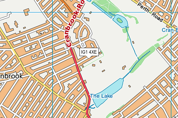 IG1 4XE map - OS VectorMap District (Ordnance Survey)