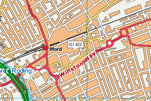 IG1 8ZZ map - OS VectorMap District (Ordnance Survey)