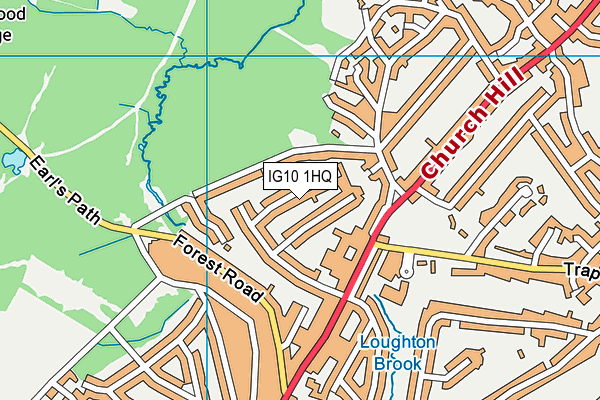 IG10 1HQ map - OS VectorMap District (Ordnance Survey)
