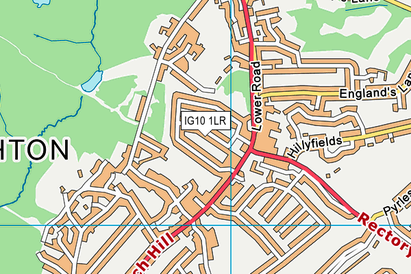 IG10 1LR map - OS VectorMap District (Ordnance Survey)