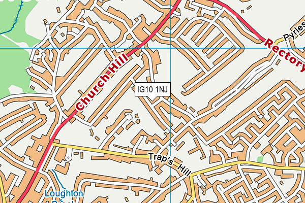 IG10 1NJ map - OS VectorMap District (Ordnance Survey)