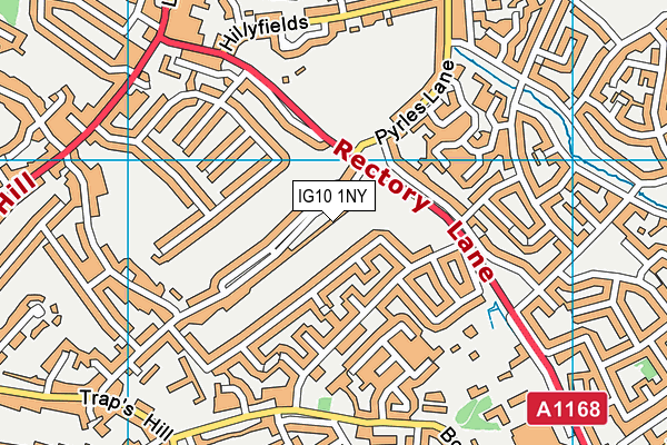 IG10 1NY map - OS VectorMap District (Ordnance Survey)
