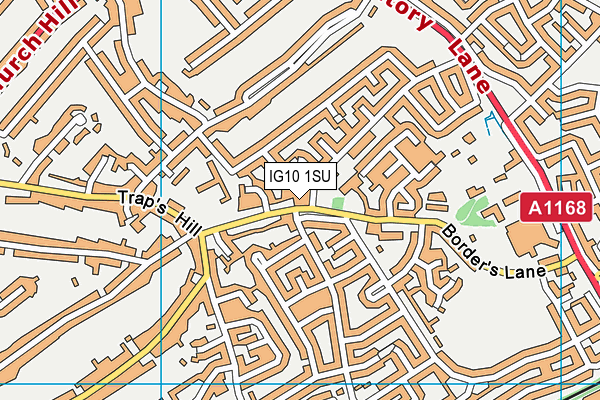 IG10 1SU map - OS VectorMap District (Ordnance Survey)