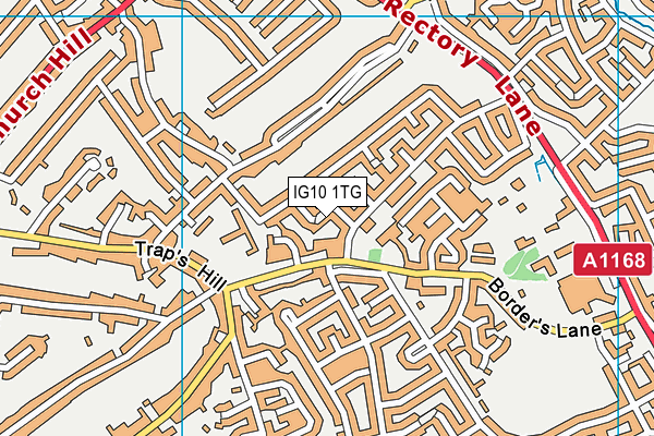 IG10 1TG map - OS VectorMap District (Ordnance Survey)