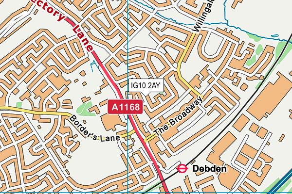 IG10 2AY map - OS VectorMap District (Ordnance Survey)