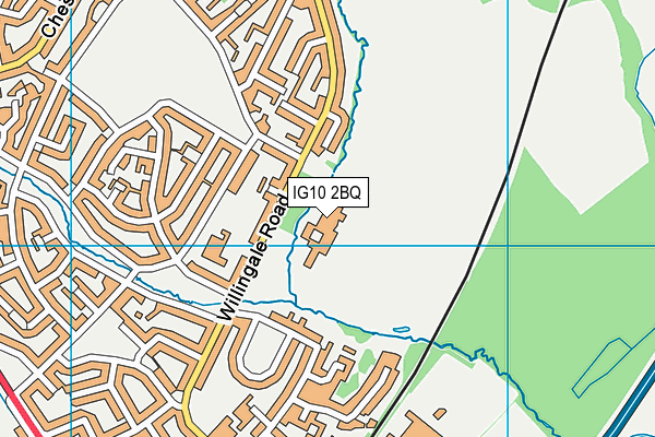 Debden Park High School map (IG10 2BQ) - OS VectorMap District (Ordnance Survey)