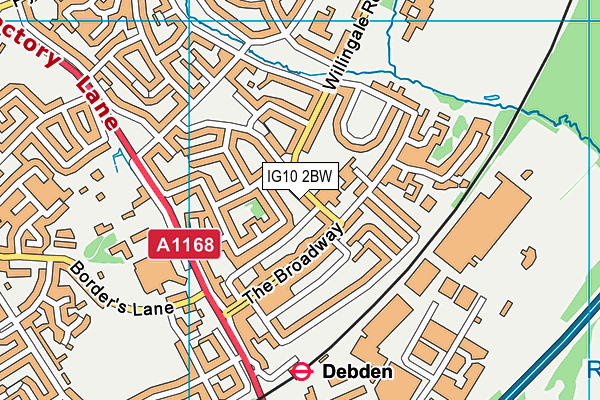 IG10 2BW map - OS VectorMap District (Ordnance Survey)