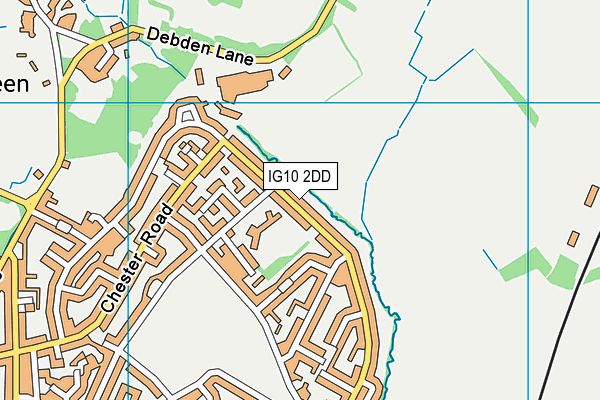 IG10 2DD map - OS VectorMap District (Ordnance Survey)