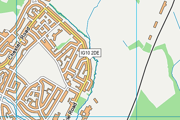 IG10 2DE map - OS VectorMap District (Ordnance Survey)