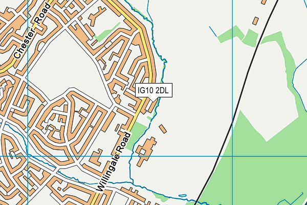 IG10 2DL map - OS VectorMap District (Ordnance Survey)