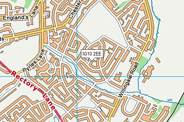 IG10 2EE map - OS VectorMap District (Ordnance Survey)