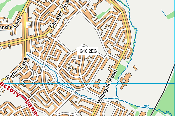 IG10 2EG map - OS VectorMap District (Ordnance Survey)