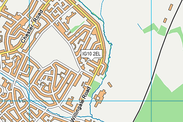 IG10 2EL map - OS VectorMap District (Ordnance Survey)