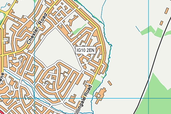 IG10 2EN map - OS VectorMap District (Ordnance Survey)