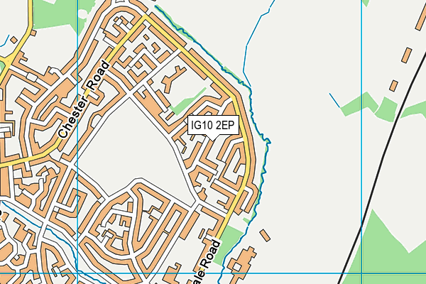 IG10 2EP map - OS VectorMap District (Ordnance Survey)