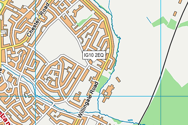 IG10 2EQ map - OS VectorMap District (Ordnance Survey)