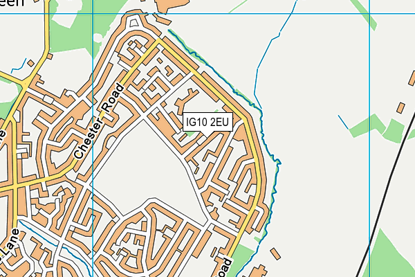 IG10 2EU map - OS VectorMap District (Ordnance Survey)