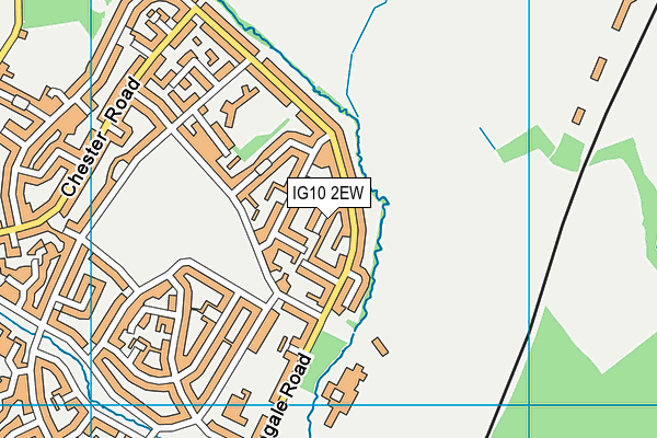 IG10 2EW map - OS VectorMap District (Ordnance Survey)